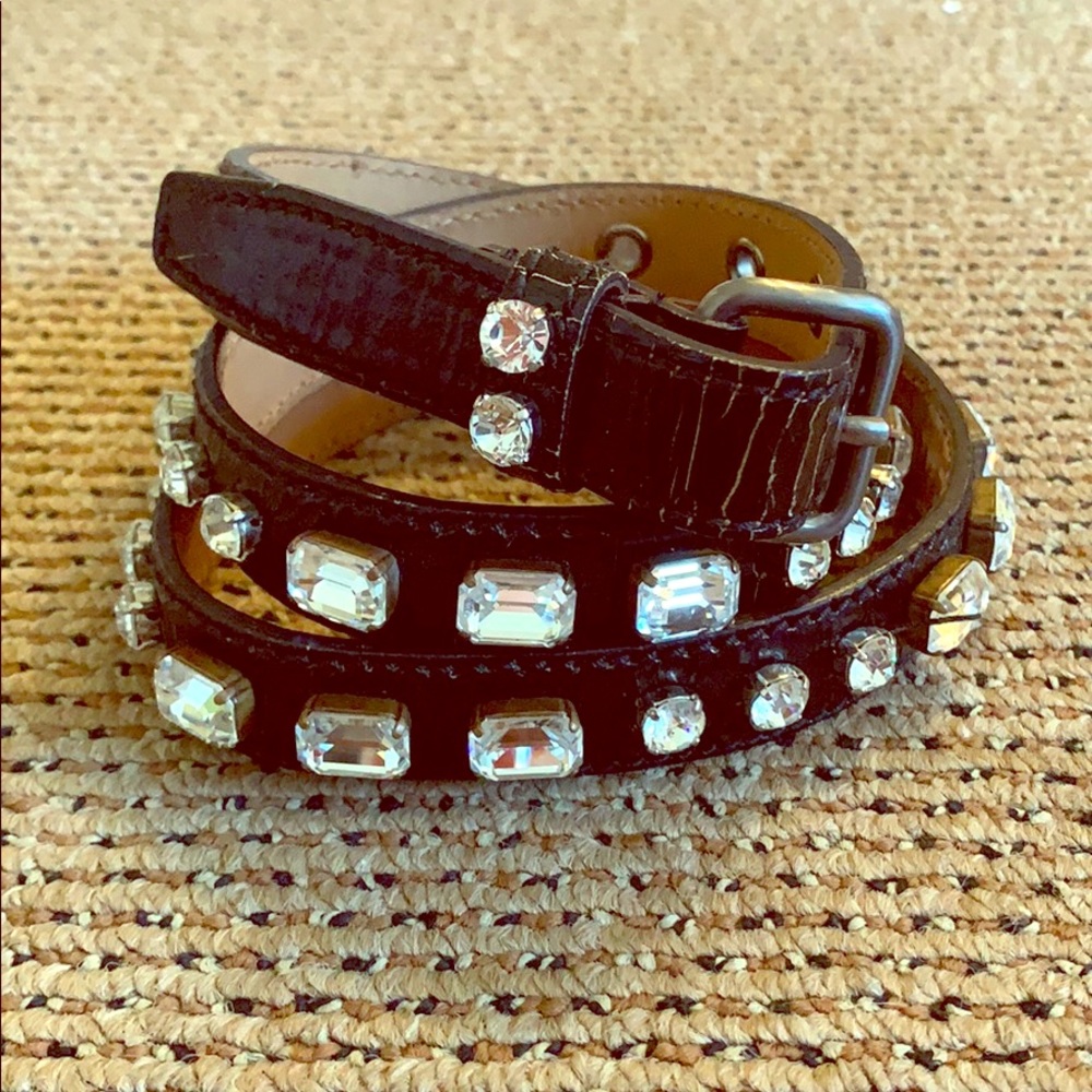 Leather, Studded belt, made in Italy